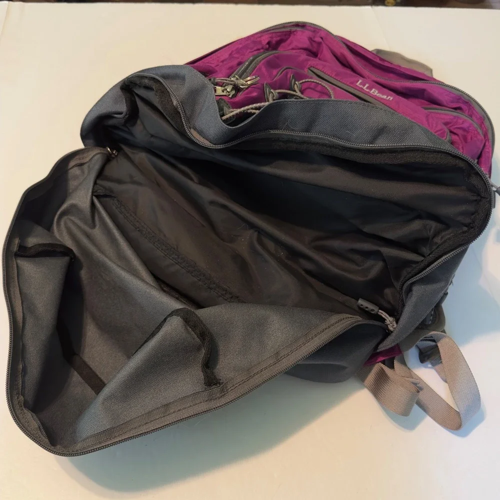 LL Bean Turbo Transit Backpack Purple Dark Orchid Laptop School Pack Bag XL